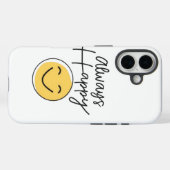 Radiant "Always Happy" Smiley Phone Case - Modern (Achterkant (horizontaal))