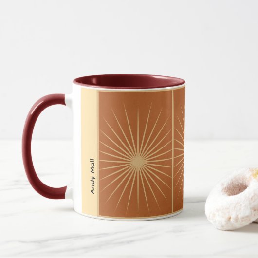 Radiant Aura Burst Mug – Customizable Gift (Avec donut)