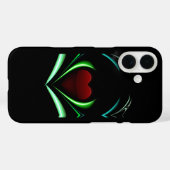 Radiant Black Neon Heart Energy Wings Case-Mate iPhone Case (Achterkant (horizontaal))