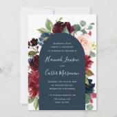 Radiant Bloom Floral Arch Wedding Kaart (Voorkant)