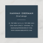 Radiant Bloom | Floral Vierkante Visitekaartje (Achterkant)