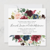 Radiant Bloom Floral Wedding Uitnodiging | Vierkan (Voorkant)