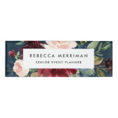 Radiant Bloom | Waterverf Floral Naambadge (Voorkant)