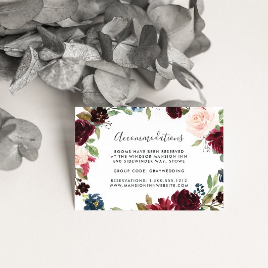 Radiant Bloom Wedding Hotel Accommododatie Kaarten