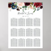 Radiant Bloom Wedding Seding Chart Poster (Voorkant)