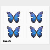Radiant Blue Butterfly Rechthoekige Sticker (Vel)