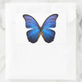 Radiant Blue Butterfly Rechthoekige Sticker (Tas)