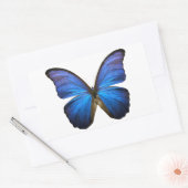 Radiant Blue Butterfly Rechthoekige Sticker (Envelop)