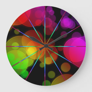 Radiant Bokehs, ronde (grote) wandklok Grote Klok