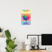 Radiant Chakra Lotus Energy Art Print (Thuiskantoor)