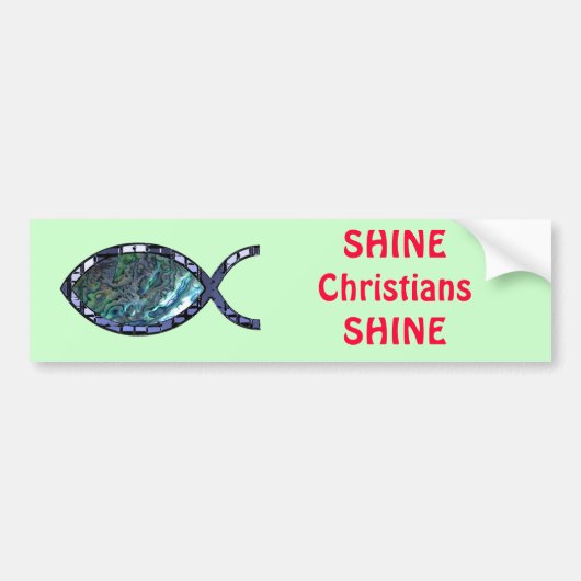 Radiant Christelijk vissymbool Bumpersticker (Voorkant)