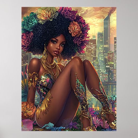 Radiant City Goddess Poster (Voorkant)