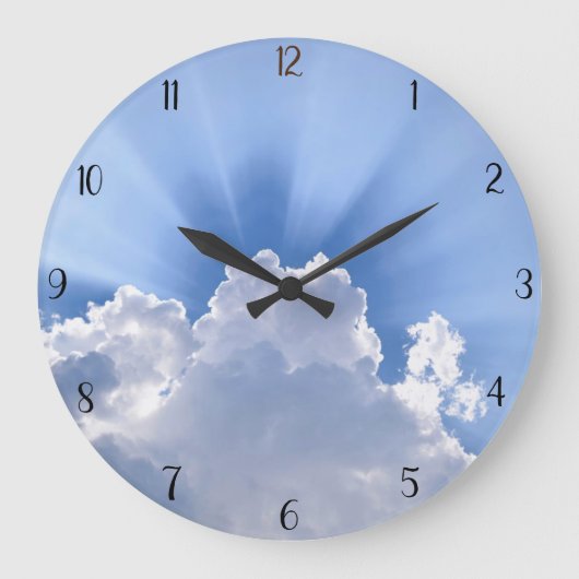 Radiant Cloud Acrylic Clock Grote Klok (Voorkant)
