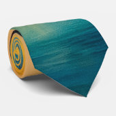 Radiant Convergence Abstract Fire and Mist Stropdas (Opgerold)