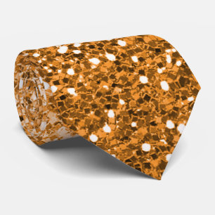 Radiant Copper Gold Glitter Shimmer Stropdas