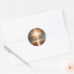 Radiant Cross Spirituele Cirkel Sticker