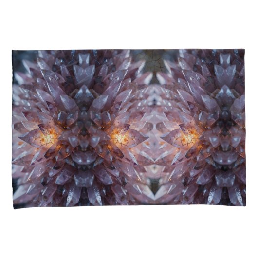 Radiant Crystal Heart Kussensloop (Voorkant-Rechts)