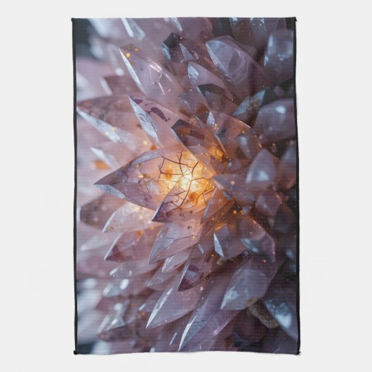 Radiant Crystal Heart Theedoek (Verticaal)