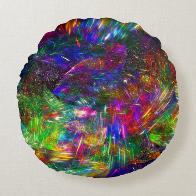 Radiant Crystals Rond Kussen (Voorkant)
