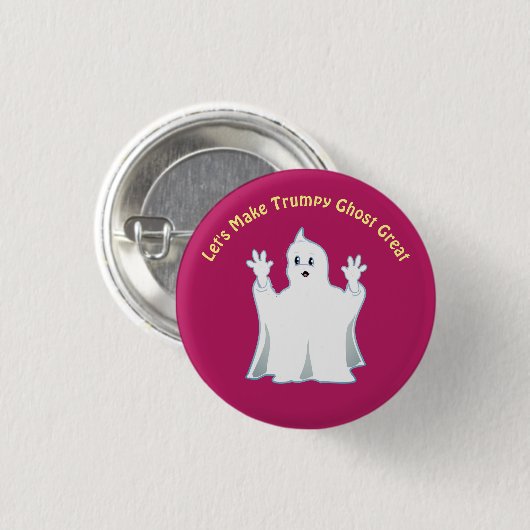 Radiant Cute Trumpy Ghost Ronde Button 3,2 Cm (Voorkant /achterkant)