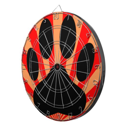Radiant Dog Paw Print Dartbord (Voorkant Rechts)