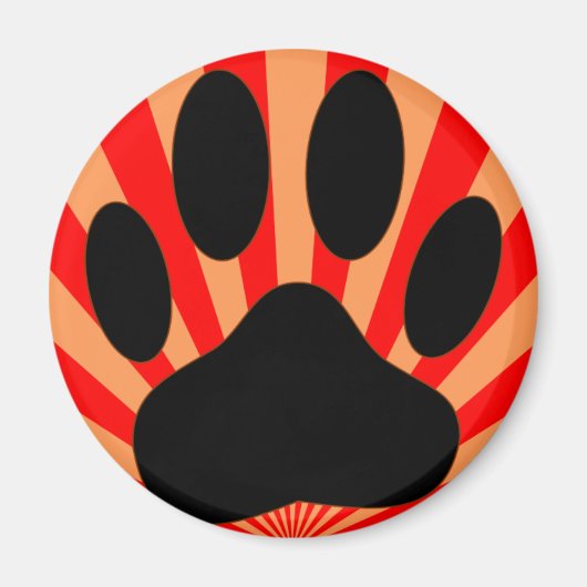 Radiant Dog Paw Print Magneet (Voorkant)