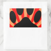 Radiant Dog Paw Print Rechthoekige Sticker (Tas)