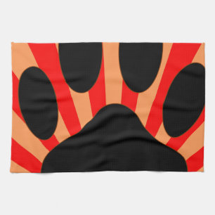 Radiant Dog Paw Print Theedoek