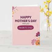 Radiant Favorite Child Card Kaart (Gele Bloem)
