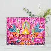 Radiant Festivities: Een Dazecore Diwali-viering k Kaart (Staand voorkant)