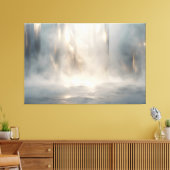 Radiant Field – Luminous Abstract Horizon Canvas W Afdruk (Insitu (Woonkamer))