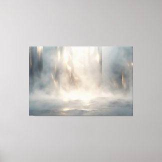 Radiant Field – Luminous Abstract Horizon Canvas W Afdruk