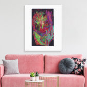 Radiant Floral Stretched Canvas Print (Insitu (Woonkamer))