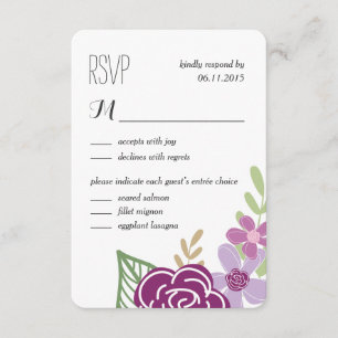 Radiant Florals Weddenschap RSVP Kaartje