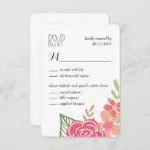 Radiant Florals Weddenschap RSVP Kaartje (Voorkant / Achterkant)