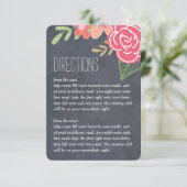 Radiant Florals Wedding Directions Kaarten (Staand voorkant)