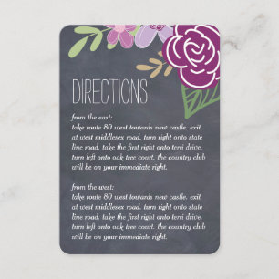 Radiant Florals Wedding Directions Kaarten