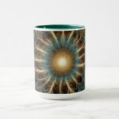 Radiant Fractal Flower Mok (Midden)