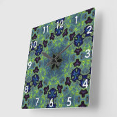 Radiant Fractal Symphony Vierkante Klok (Hoek)