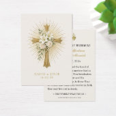 Radiant Gold Cross Wedding Blessing Prayer (Bureau)