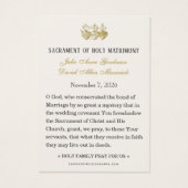 Radiant Gold Cross Wedding Blessing Prayer (Dos)