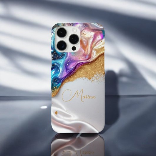 Radiant Gold Parties scintillant iPhone / coque ip