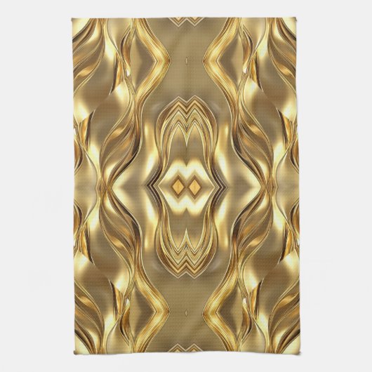 Radiant Golden Pattern Theedoek (Verticaal)