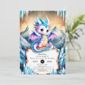 Radiant Happy Dragon Verjaardag Kaart (Staand voorkant)