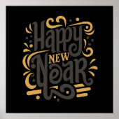 Radiant Happy New Year Poster (Voorkant)