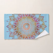 Radiant Harmony: Mandala and Floral Towel Set Bad Handdoek (Handdoek)