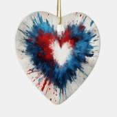 Radiant Heartburst Keramisch Ornament (Rechts)