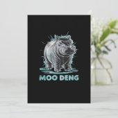 Radiant Hippo Moo Deng Kaart (Staand voorkant)