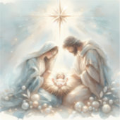 Radiant Holy Family Nativity Scene Sticker (Voorkant)