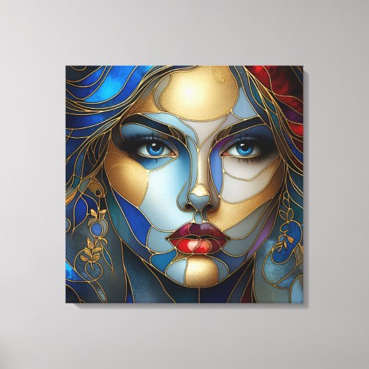 Radiant Innocence - Glas in lood stijl Canvas Afdruk (Voorkant)